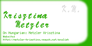 krisztina metzler business card